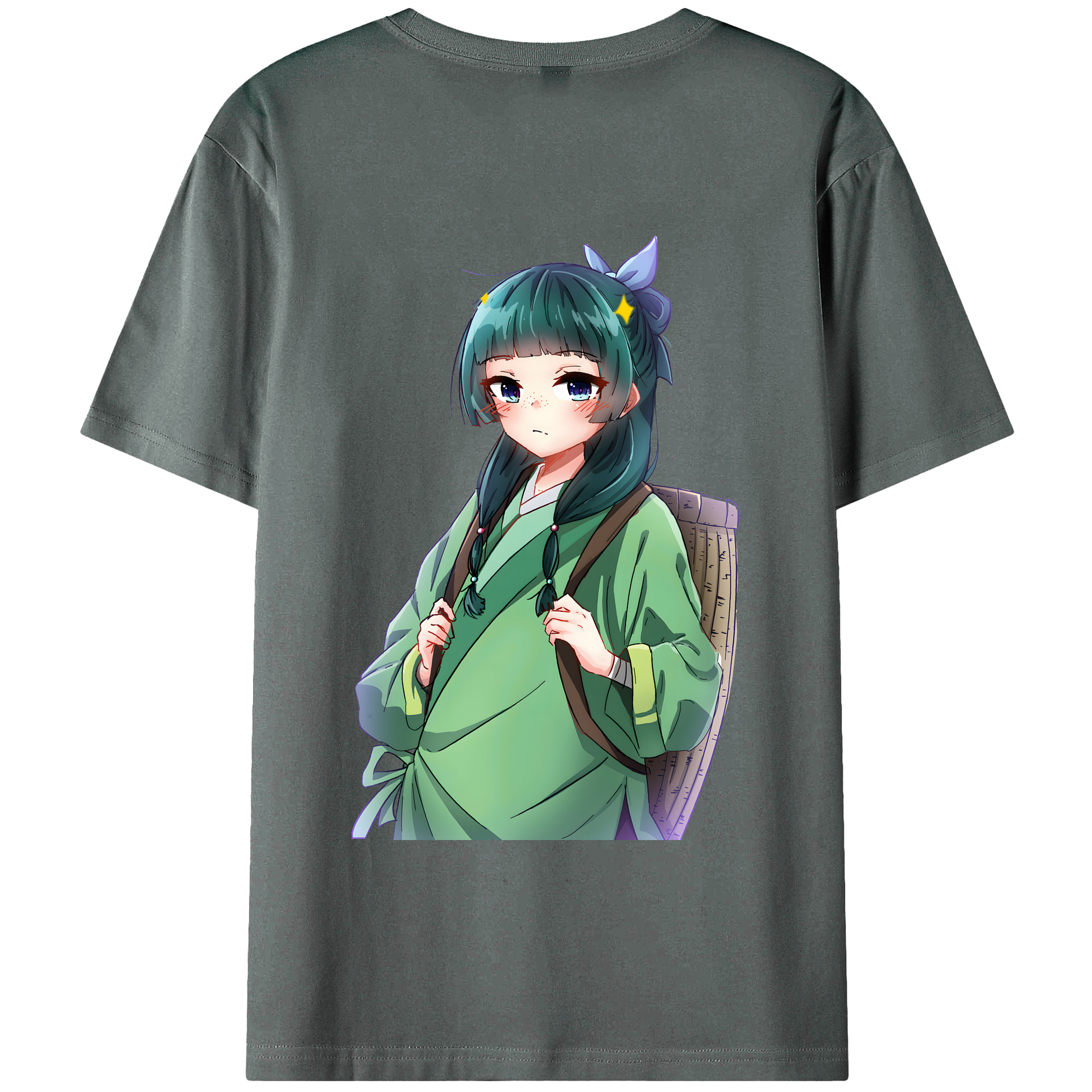 （画像用） 薬屋のひとりごと The Apothecary Diaries 綿100％ メンズ半袖Tシャツ（バックプリント） 通気性
